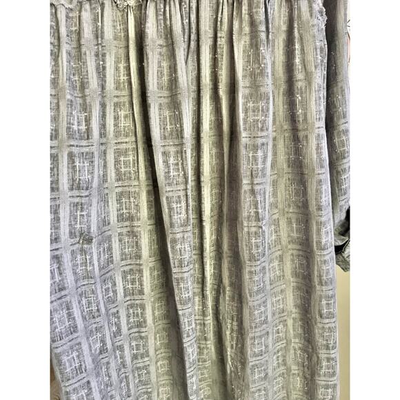 Ryu Oversized Boho Lagenlook Flowy Crochet Hi Lo Button Down Shirt Size Small - Picture 10 of 11